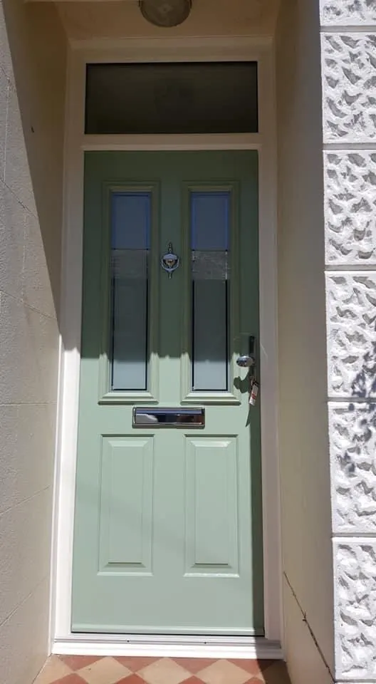 Sage green composite front door Everglaze Window Solutions Portsmouth