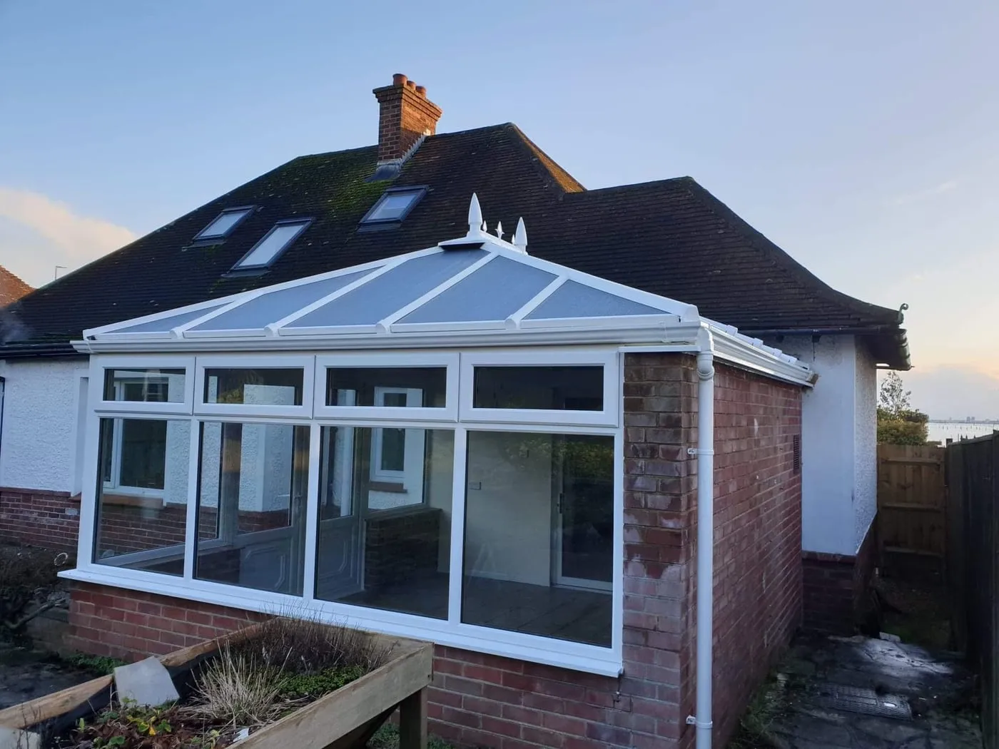 Conservatory roof replacement in progress on a Portsmouth property Everglaze Window Solutions